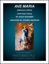 Ave Maria (English Lyrics - High Key) Vocal Solo & Collections sheet music cover